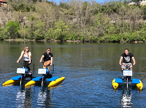 Hydrobikes on Lake Taneycomo (formerly the White River)